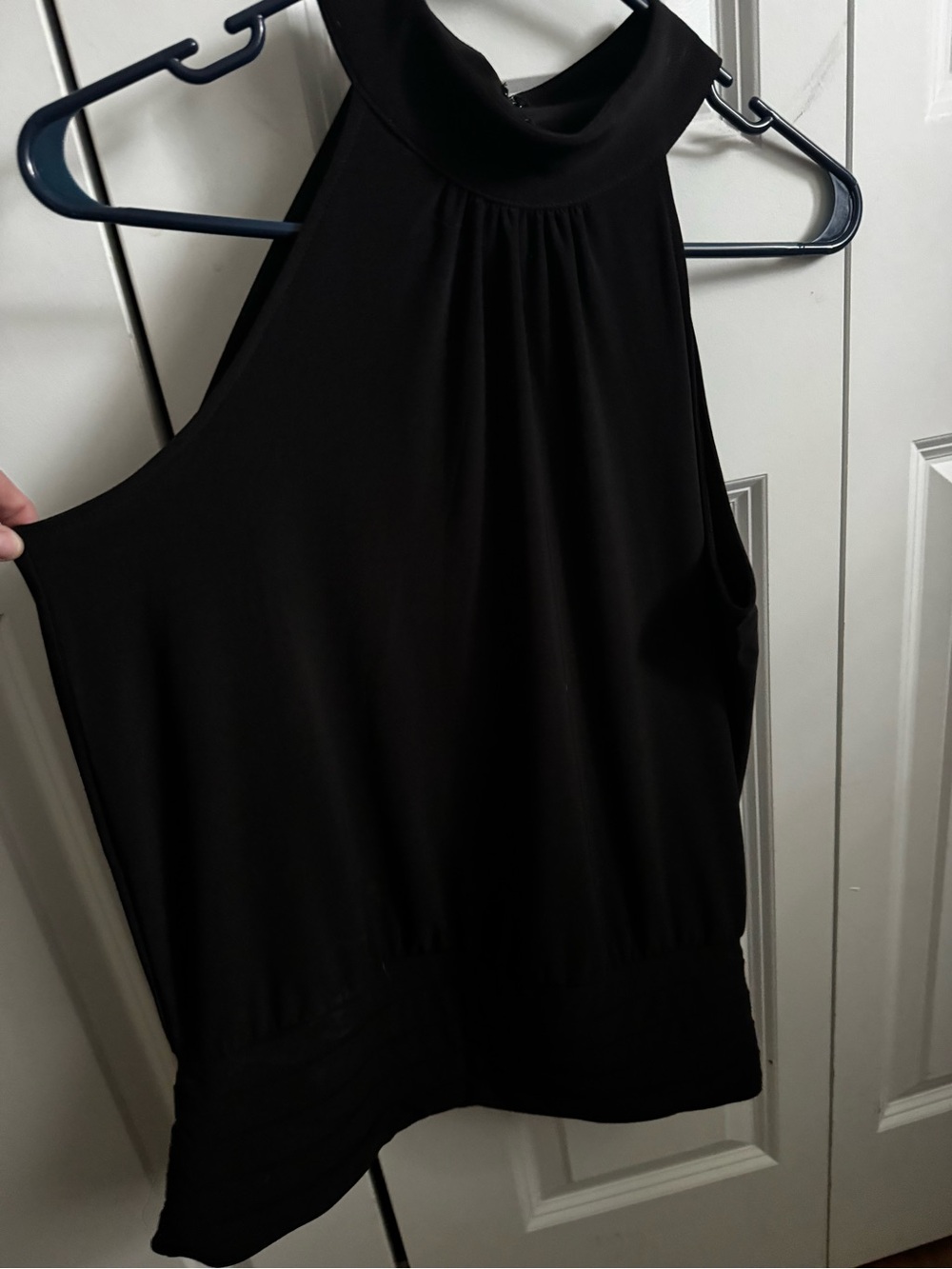 White House Black Market Black Halter Dress Top